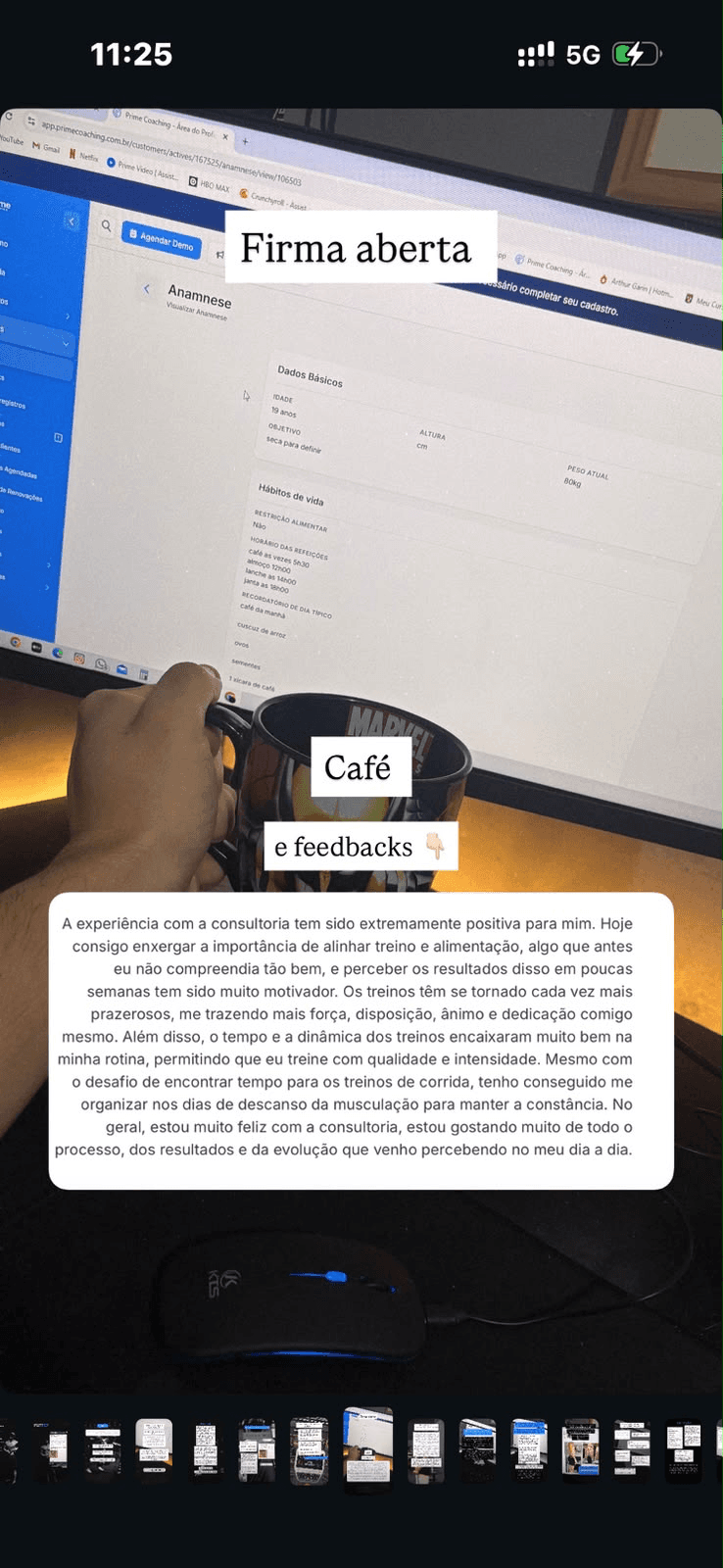Print de feedback de aluno
