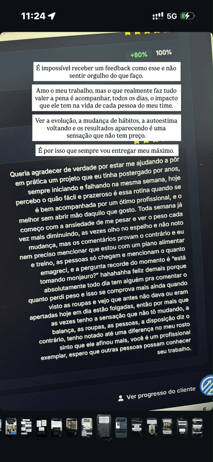 Print de feedback de aluno