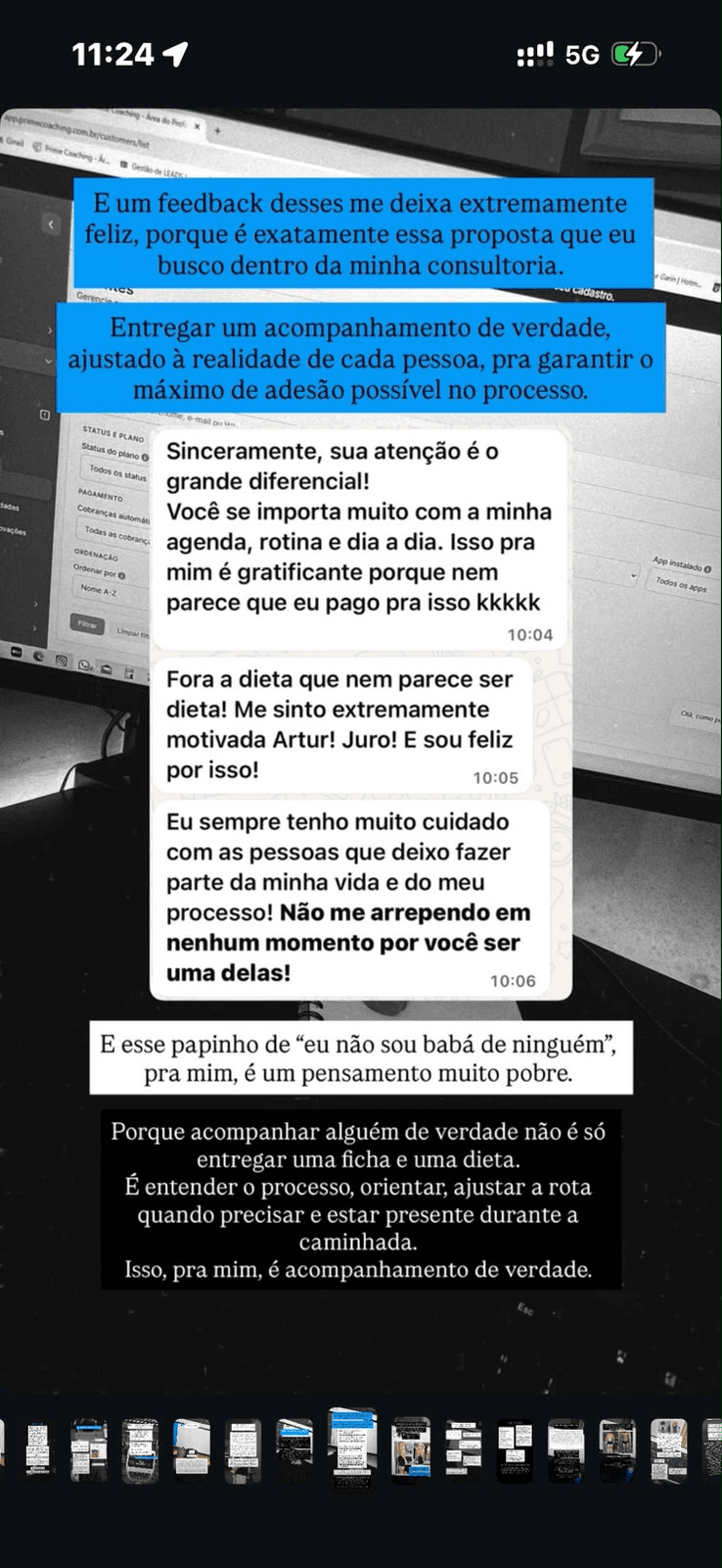 Print de feedback de aluno